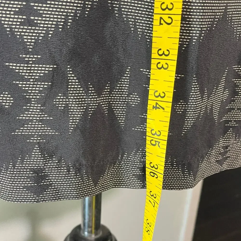 Pendleton Black and Gray Geometric Midi Dress
